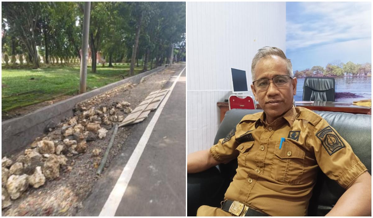 Belum Sepekan Usai Diperbaiki, Talud Rp13,5 Miliar Depan Kantor DPRD Bone Ambruk