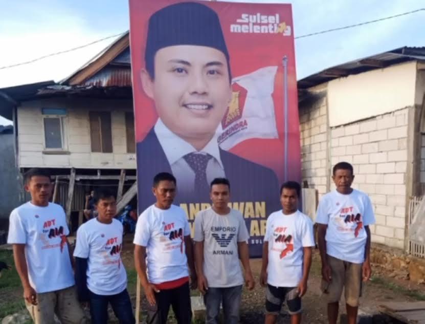 Spanduk Andi Iwan Darmawan Aras Bakal Calon Gubernur Sulsel Mulai Hiasi Takalar