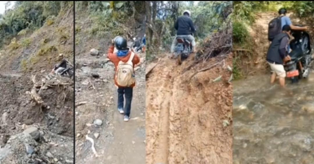 Demi Tugas Negara, Tim Verifikasi Faktual KPU Enrekang Berjuang Melintasi Jalan Rusak dan Terjal