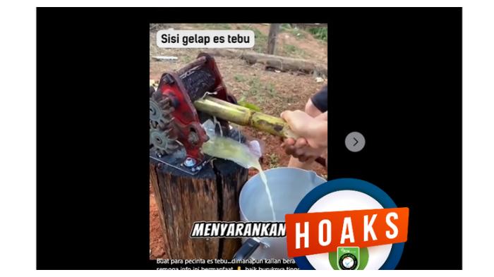 Cek Fakta: Air Tebu Akan Basi 15 Menit Setelah Diperas