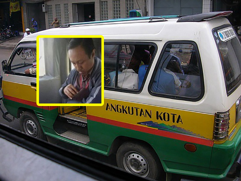 Tercyduk! Perhatikan Dilakukan Pria Itu di Angkot Sungguh Menjijikkan, Semoga Anda Tak Jadi Korban