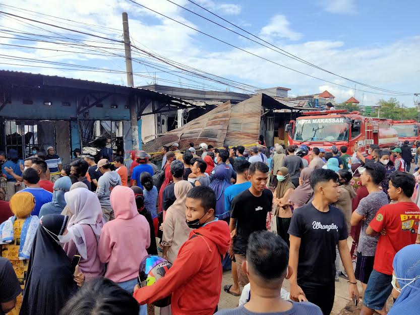 Cerita Hasbiah Saat Terjadi Kebakaran Kios Depan GOR Sudiang, Lihat Api Matikan Listrik Lalu Lari