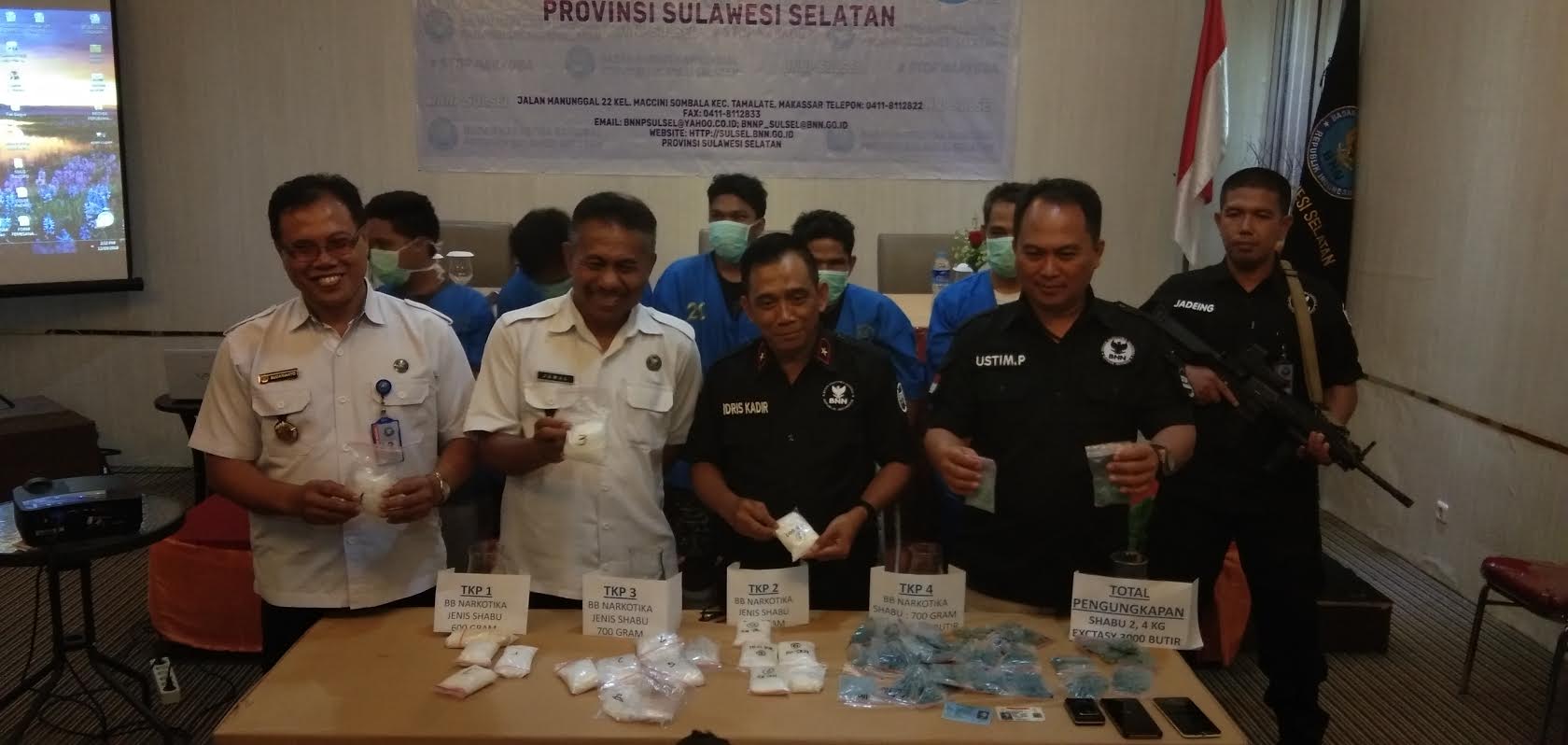 BNN Sulsel Ungkap 14 Laporan Kasus Narkotika, 31 Tersangka Ditangkap