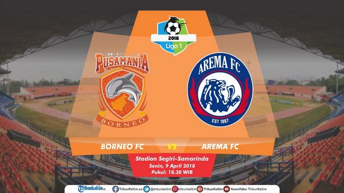 Link Live Streaming Ochannel Borneo FC vs Arema FC, Ambisi 3 Poin Tuan Rumah