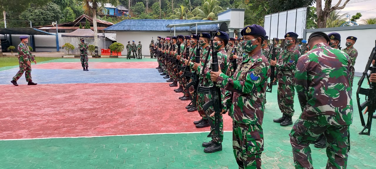 Asah Kemampuan Prajurit, Lanal Kendari Gelar Latihan PBB Bersenjata