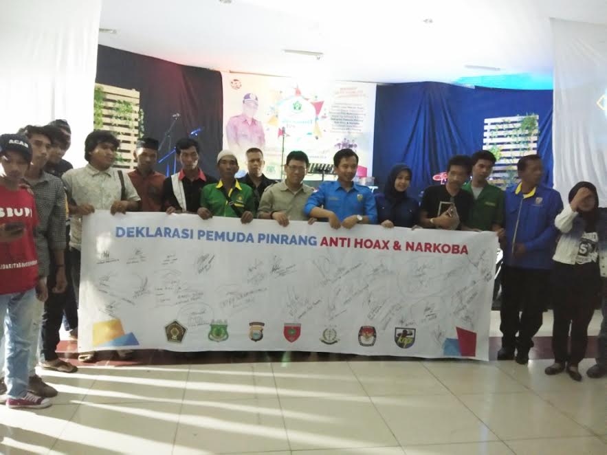 Pemuda Pinrang Deklarasi Antihoax dan Narkoba