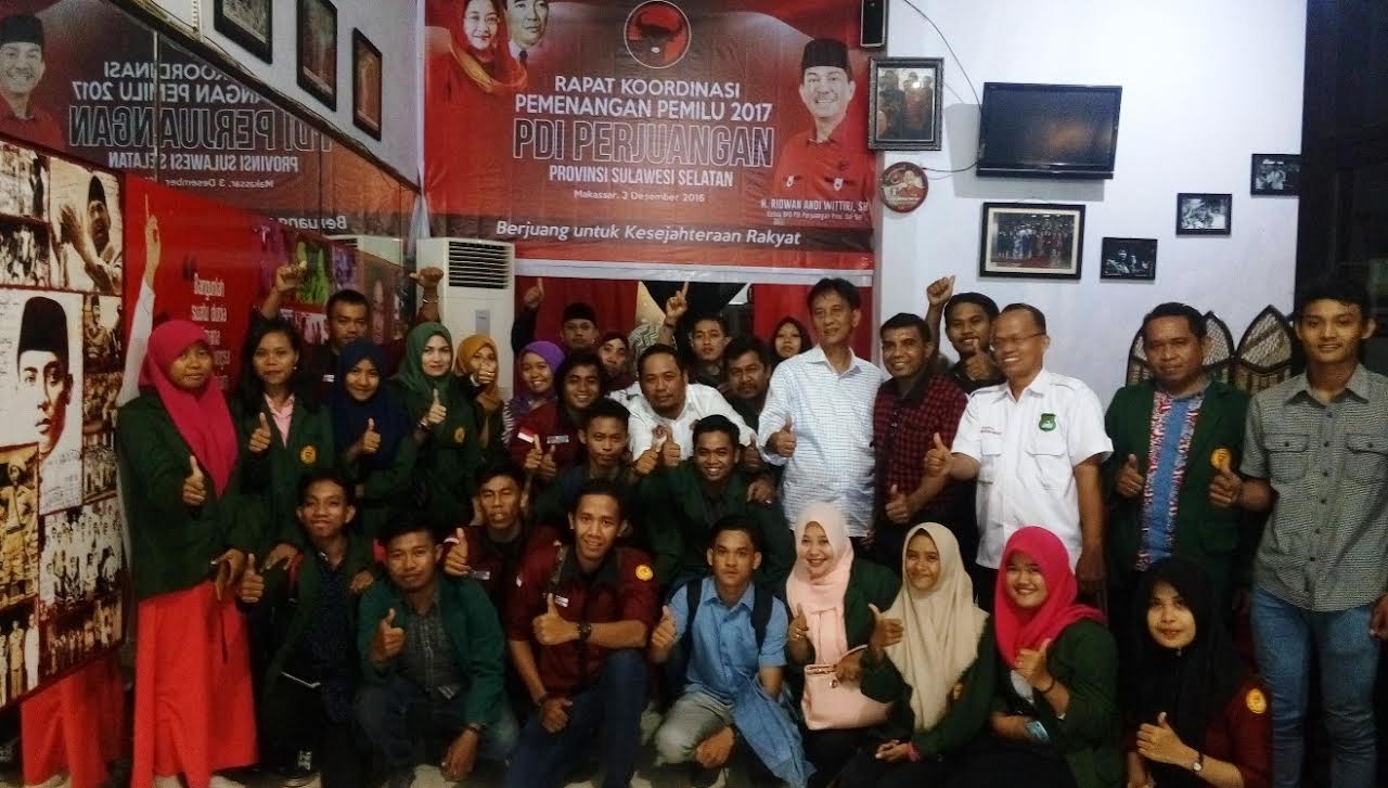 Mahasiswa FISIP Unsa Belajar ke PDI Perjuangan Sulsel