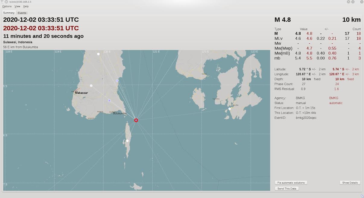 BREAKING NEWS: BMKG: Gempa Bumi 4.8 SR di Bulukumba, Terasa Hingga Makassar, Tips Selamatkan Diri
