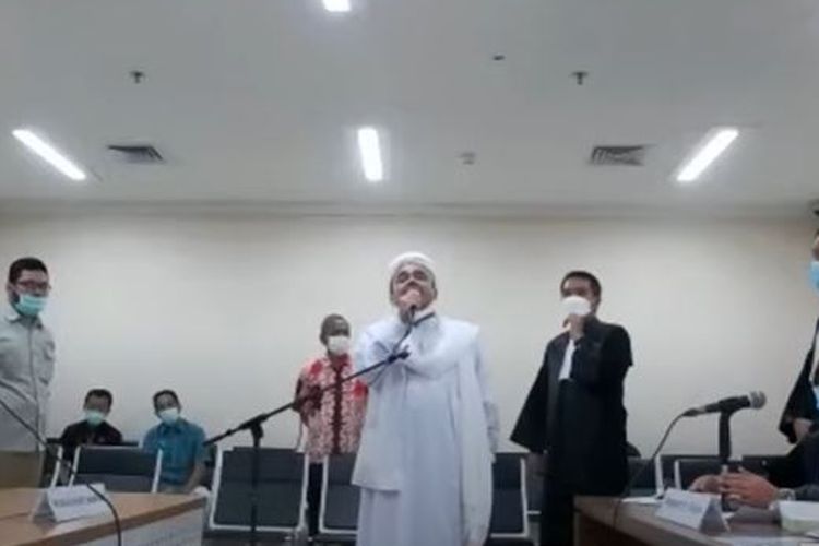 Habib Rizieq Shihab Tak Mau Hadiri Sidang Virtual: Saya Tunggu di Dalam Sel Berapa Vonis