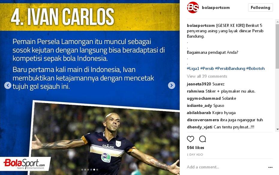 Striker PSM Reinaldo dan 6 Striker Asing di Asia Jadi Incaran Persib Bandung - ivan-carlos-franca-coelho_20170728_163144.jpg