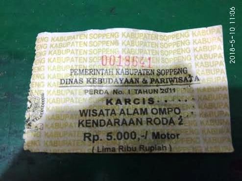 Segini Mahalnya Parkir Motor di Wisata Ompo Soppeng