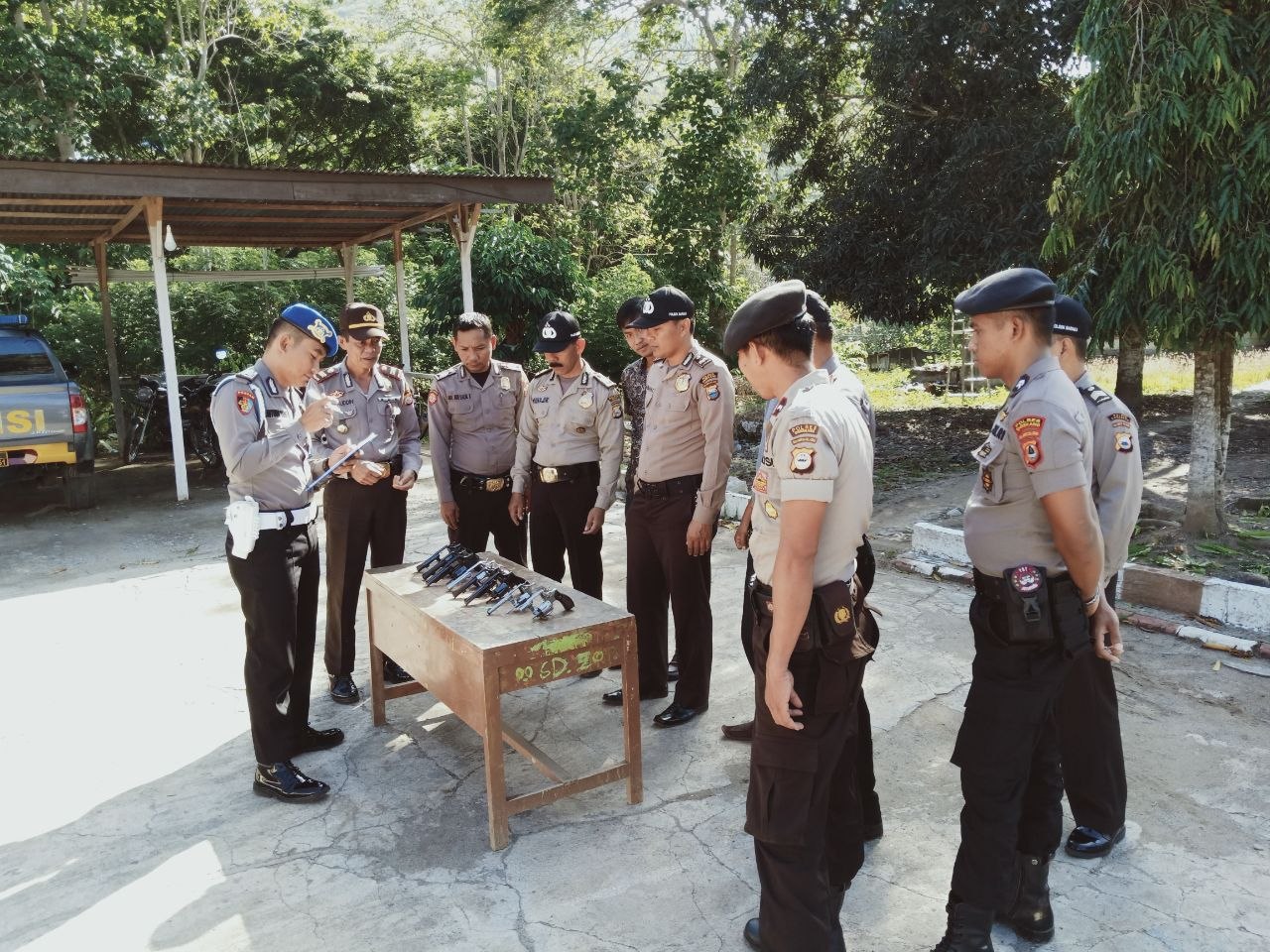 Antisipasi Penyalahgunaan Senjata Api, Polsek Baraka Polres Enrekang Lakukan Pemeriksaan Senpi