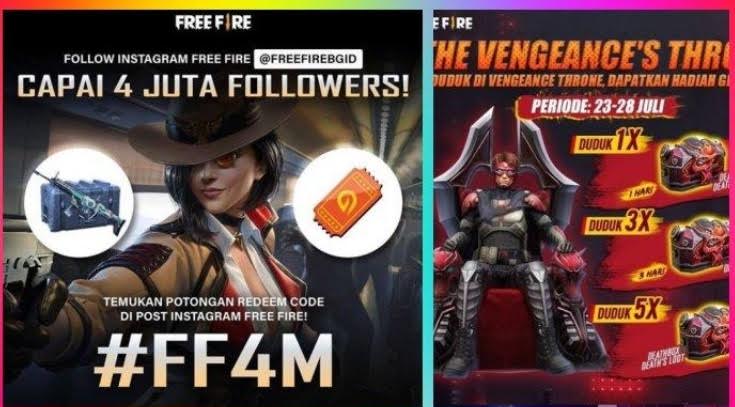 Ini Bocoran Kode Free Fire FF4M, Ada hadiah Incubator Voucher dan SCAR Phanton