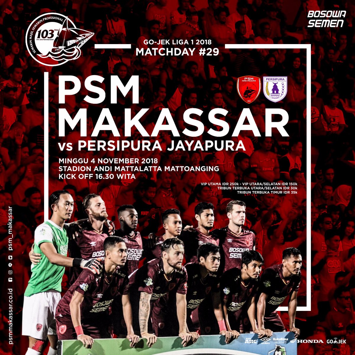 Tak Tayang di Indosiar, Link Live Streaming Vidio.com PSM vs Persipura Prediksi Susunan Pemain