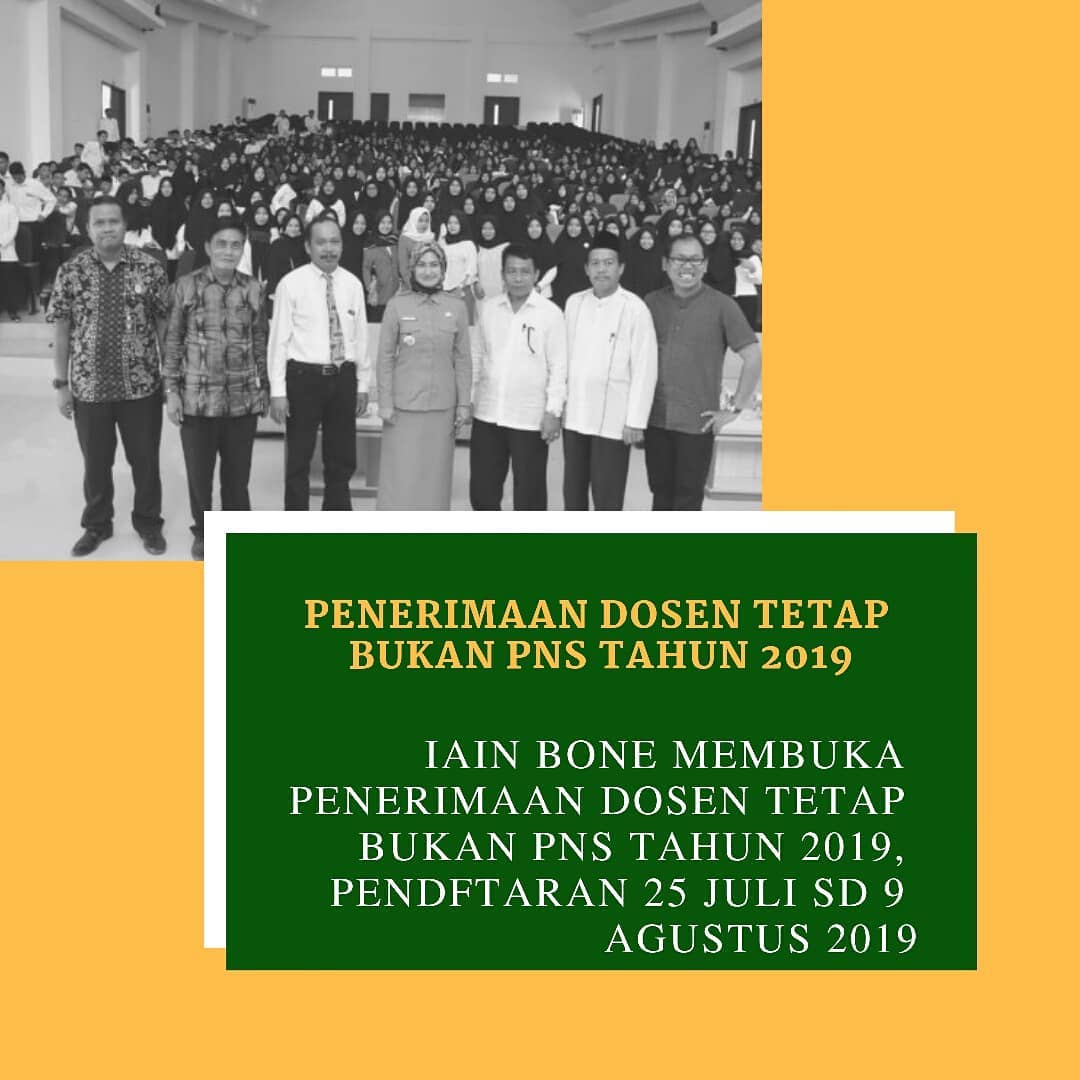 Lowongan Kerja Dosen Tetap IAIN Bone, Lulusan S2 dan IPK Minimal 3,00, Cek Formasi yang Dibutuhkan