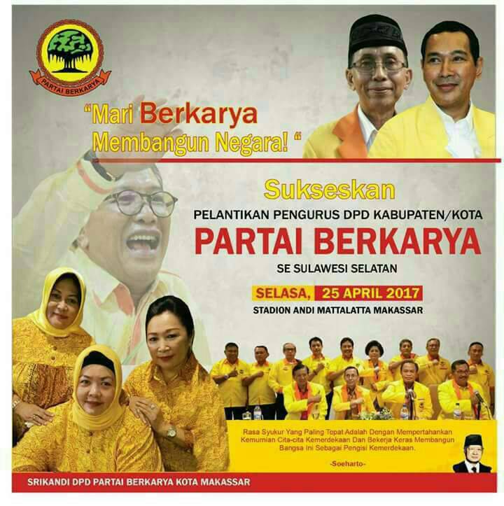 Yugo Belum Pastikan Pelantikan Pengurus Partai Berkarya Digelar di Stadion