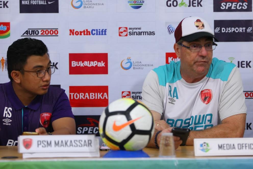 Buta Kekuatan Perseru, Pelatih PSM Makassar Tak Gentar