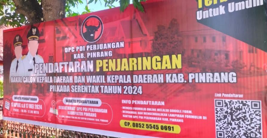 PDIP Pinrang Buka Pendaftaran Bakal Calon Bupati dan Wakil Hingga 17 Mei