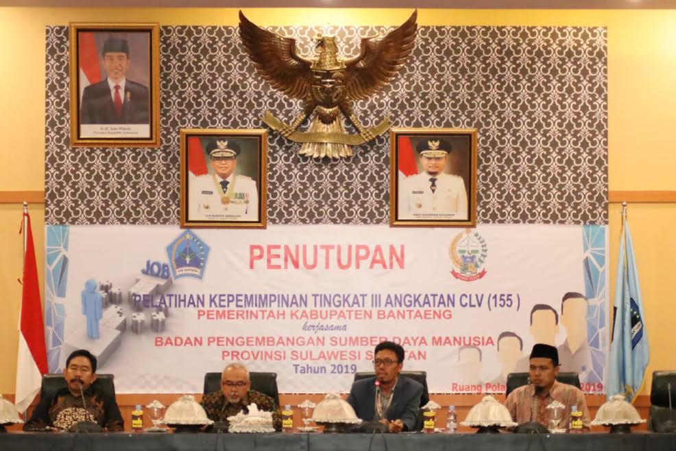 Diklatpim III angkatan CLV 155 Resmi Ditutup, Ini Pesan Wakil Bupati Bantaeng