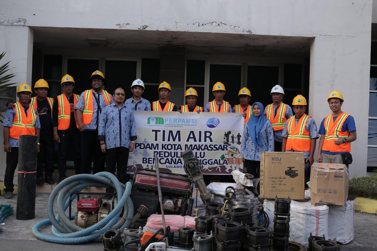 PDAM Makassar Kirim 15 Staf Teknik ke Palu, Bantu Perbaikan Instalasi Pipa