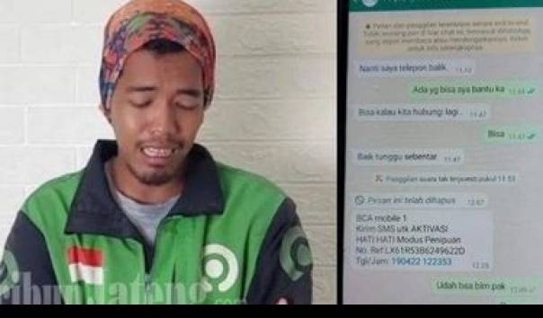 Kisah Pilu Irwanuari Kiswanto, Driver Ojol Kehilangan Uang Rp65 Juta Usai Ditelepon Nomor WA ini