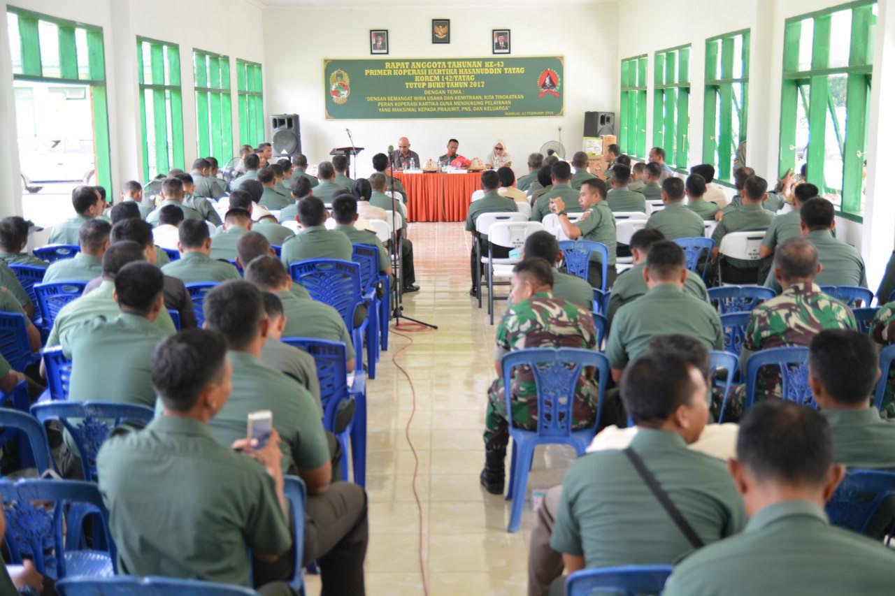 Koperasi Hasanuddin Korem 142 Tatag Gelar RAT, Ini Tujuannya