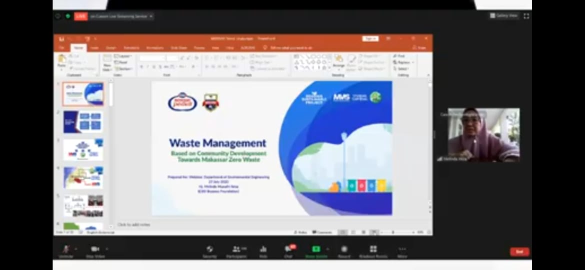Webinar Teknik Lingkungan Unibos Bahas Sinergitas Pengelolaan Sampah