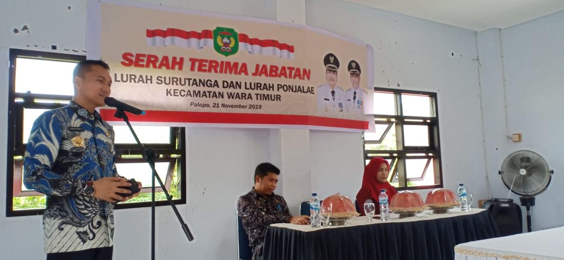 Acara Sertijab Lurah, Kepala BKPSDM Palopo Hadiahi Guru Mengaji Umroh