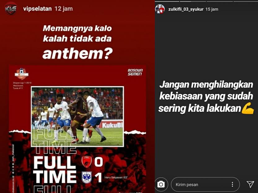 PSM Kalah dari PSIS, Tak Ada Anthem di Matoanging, Ini Komentar Zulkifli di IG