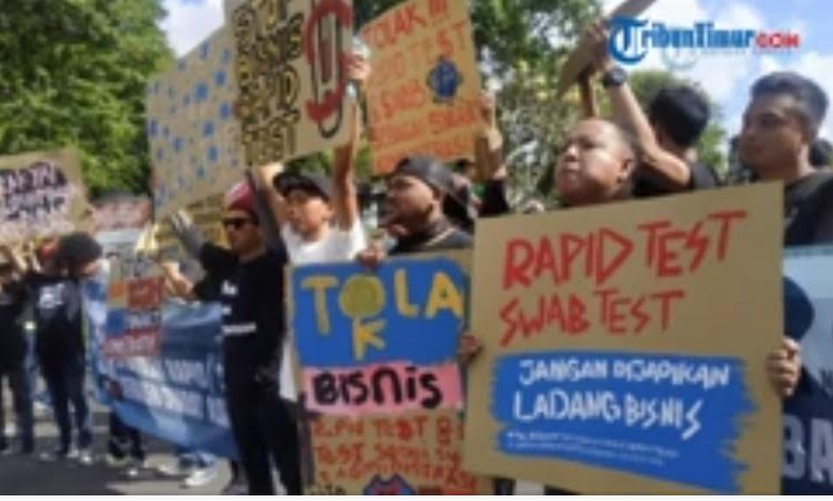 VIDEO: Rapid & Swab Test Sebagai Syarat Administratif di Bali, Ratusan Massa Turun ke Jalan