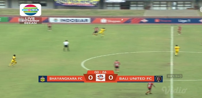 SEDANG BERLANGSUNG Link Live Streaming TV Online Vidio.com Bhayangkara vs Bali United, Tanpa Buffer