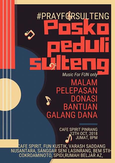 Malam Ini, Sejumlah Komunitas Pemuda Pinrang Galang Dana untuk Sulteng