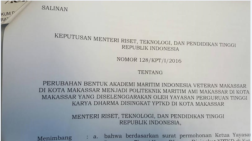 AMI Veteran Makassar Resmi Menjadi Politeknik