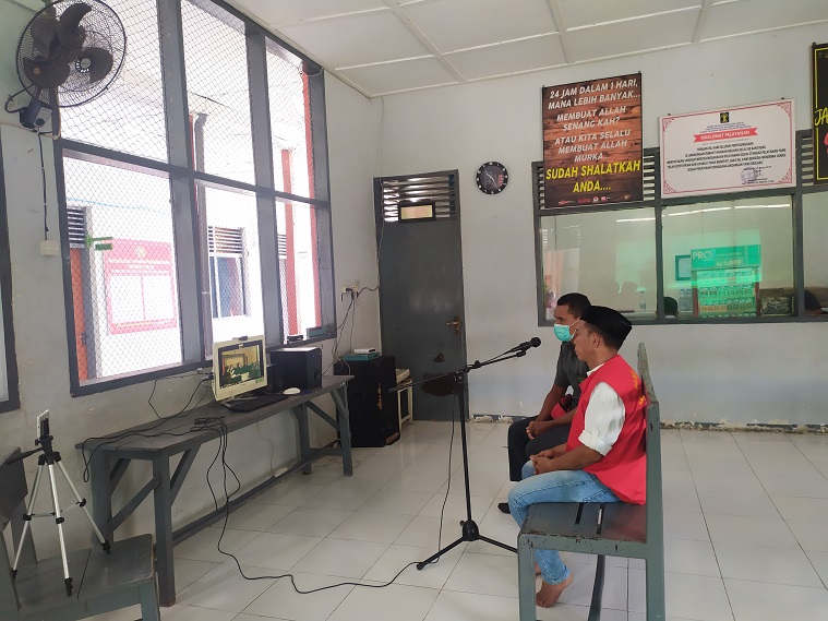 Terdakwa di Rutan Bantaeng Jalani Sidang Online