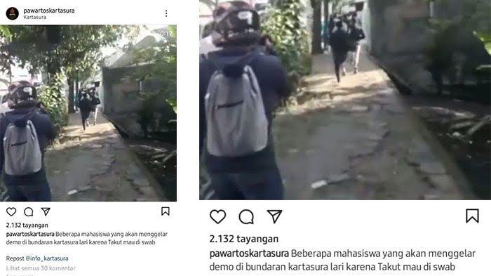 VIDEO Viral Mahasiswa Kabur saat Didatangi Petugas Swab Test setelah Berdemo 'SaveKPK'