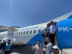 Deretan Kadis Pemprov Sulsel Jadi Penumpang Perdana Fly Jaya Rute Makassar - Maros