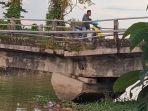 Foto-foto Jembatan Batulappa Pinrang Nyaris Ambruk karena Deck Bridge Patah