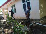 Belum Genap Setahun, Dinding Poskesdes Ciddokang Sudah Retak dan Pondasi Amblas