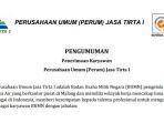 Lowongan Kerja BUMN Terbaru - Perum Jasa Tirta I Cari Karyawan Baru September, Minat? Daftar di Sini