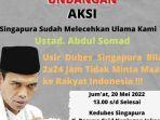 Massa Pendukung Ustaz Abdul Somad (UAS) Demo di Kedutaan Besar Singapura, Ini Tuntutan Mereka