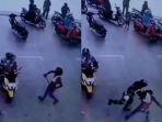 TEREKAM KAMERA CCTV Aksi Anggota TNI Rampas Parang Pria yang Ngamuk di SPBU