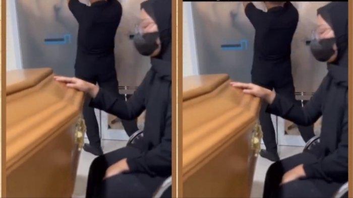 Akhirnya Bertemu Kembali dengan sang Kakak Eril, Azzahra Berusaha Tegar, Terus Usap Peti Jenazah