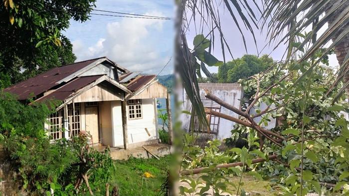 BENCANA - Angin puting beliung melanda kawasan permukiman di Desa Rainis, Kecamatan Rainis, Kabupaten Kepulauan Talaud, Jumat (7/11/2025) dini hari.