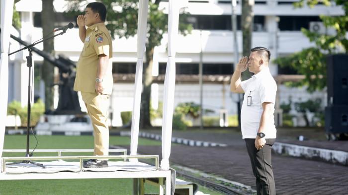 Apel perdana pasca libur Hari Raya Idul Fitri dan Nyepi di Pemprov Sulut
