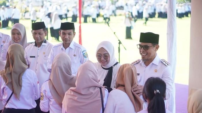Bupati Boltara Sirajudin Lasena di momen apel kerja bersama pascalibur