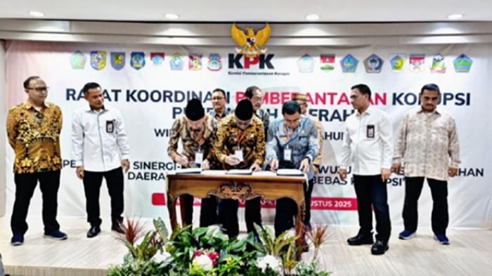 Bupati Boltim Oskar Manoppo menghadiri Rakor Pemberantasan Korupsi Pemda Sulut