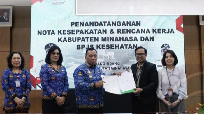 PEMKAB MINAHASA - Bupati Minahasa Robby Dondokambey, S.Si., M.A.P., memimpin Rapat Forum Koordinasi Pimpinan Daerah (Forkopimda) Kabupaten Minahasa.