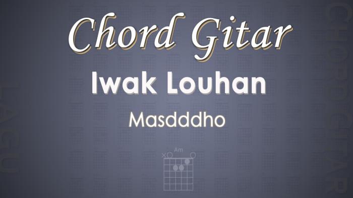 Chord Gitar Lagu Iwak Louhan - Masdddho - Kunci Gitar Am