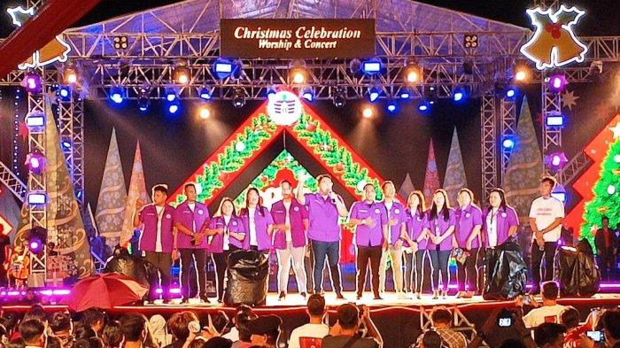 Ketua KPPSG Rio Dondokambey Mengaku Fans Argentina, Menyapa Penonton Konser Christmas Celebration