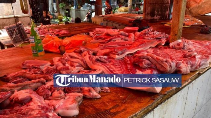Harga Daging Babi di Minahasa Makin Sedap, Turun Banyak, Dijual Segini Perkilo